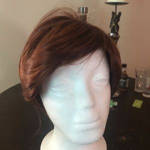 Red short synthetic wig
